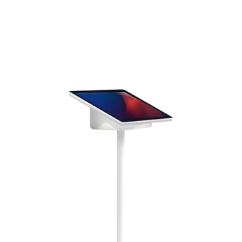A white tablet stand rendered against a white background.